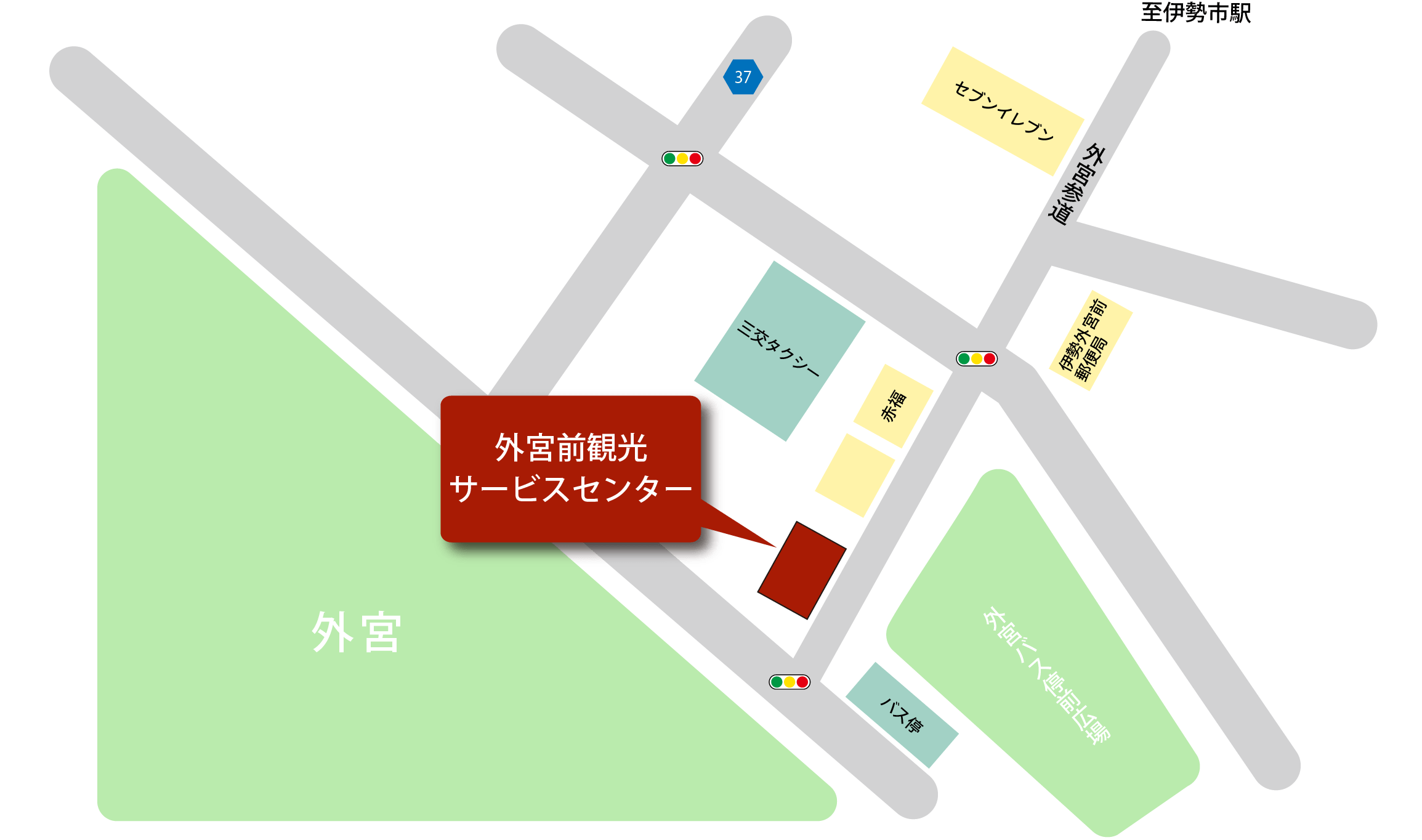 外宮前観光サービスセンター周辺マップ